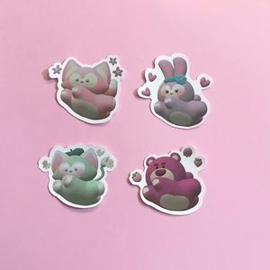 Cute 3D stickers 4 set